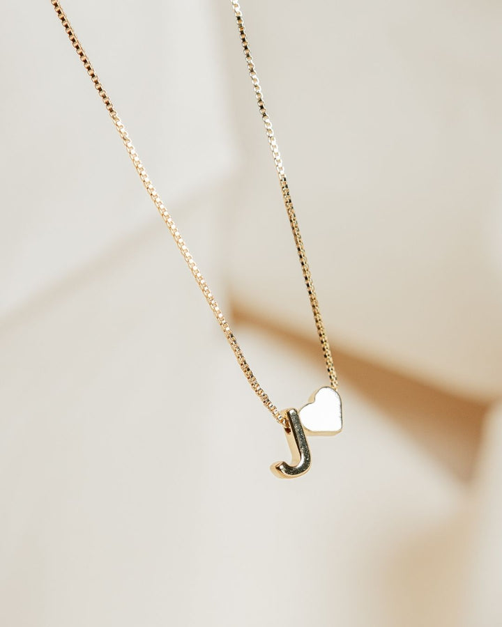 Cadena Inicial Corazón Dorado