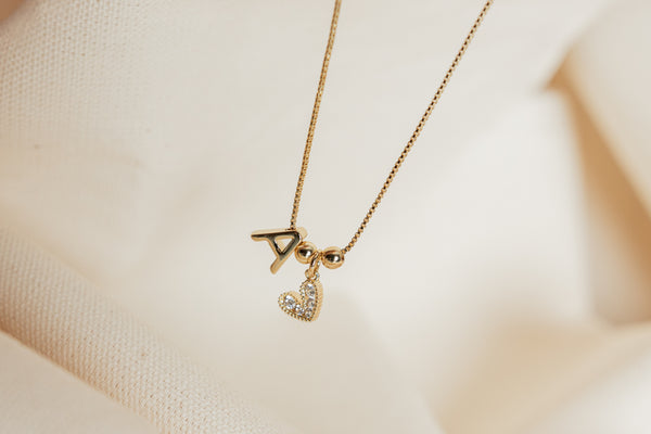 Cadena Inicial Corazón Brillante